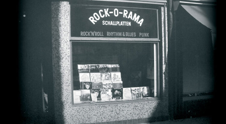 Abbildung der Ladenfront von Rock-O-Rama Records in Köln