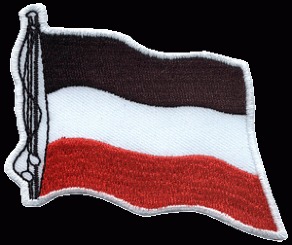 Aufnäher - s/w/r Fahne (Flagge)