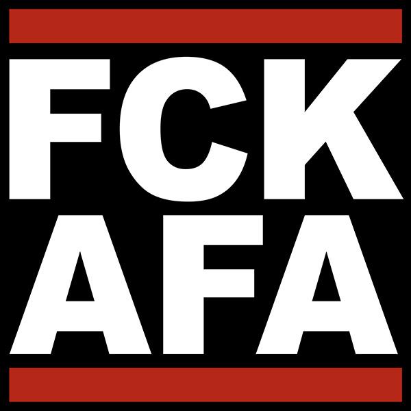 Abbildung des Aufklebers FCK AFA, Fuck Antifa