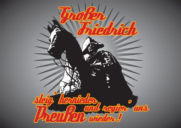 Aufkleber - Großer Friedrich steig hernieder...