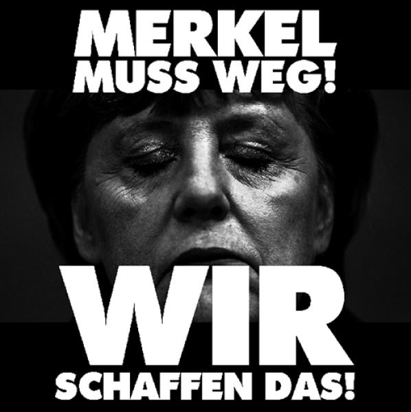 Aufkleber - Merkel muss weg, Wir schaffen das!