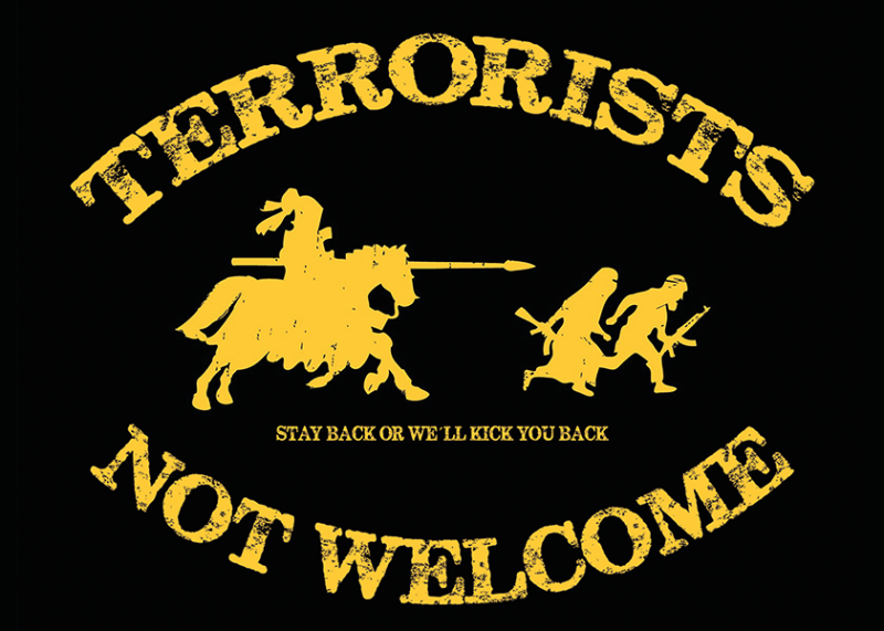 Aufkleber - Terrorists Not Welcome
