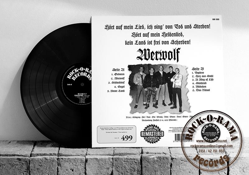 Abbildung der Rückseite der Werwolf LP Schlachtruf + Bonus