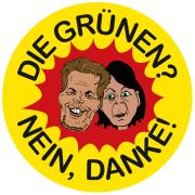 Aufkleber - Die Grünen? Nein, danke!